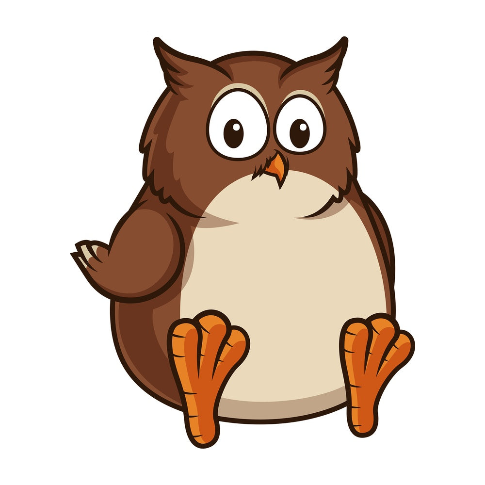 Chubby owl. PNG - JPG and vector EPS (infinitely scalable).