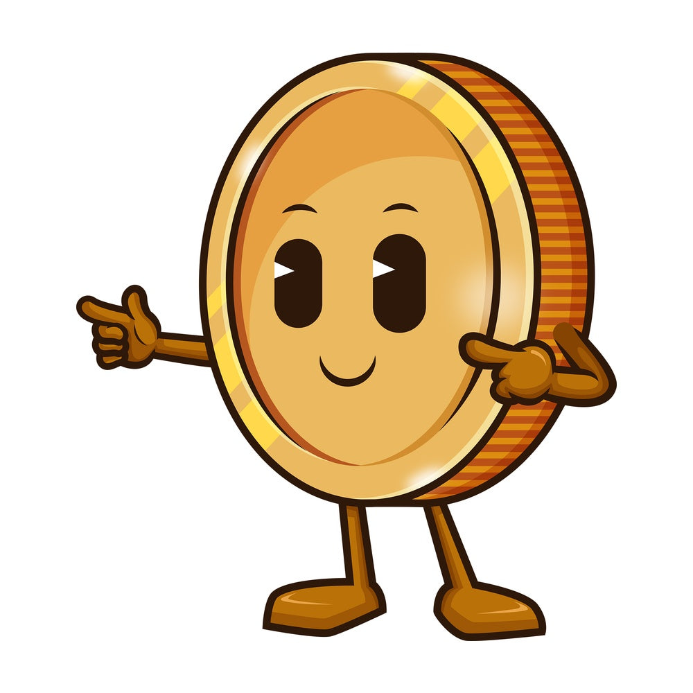 Coin pointing to the side. PNG - JPG and vector EPS (infinitely scalable).