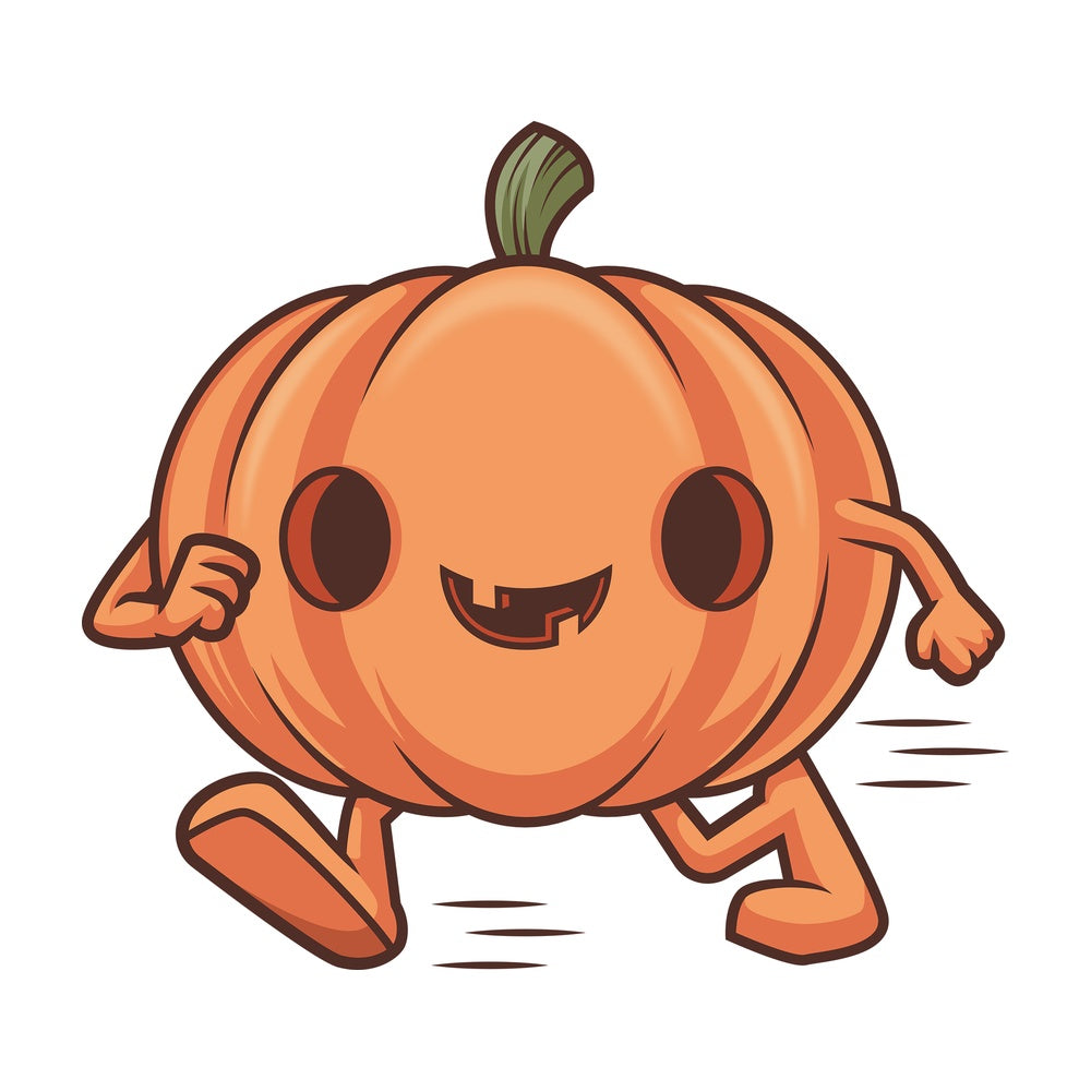 Jack o lantern running. PNG - JPG and vector EPS (infinitely scalable).