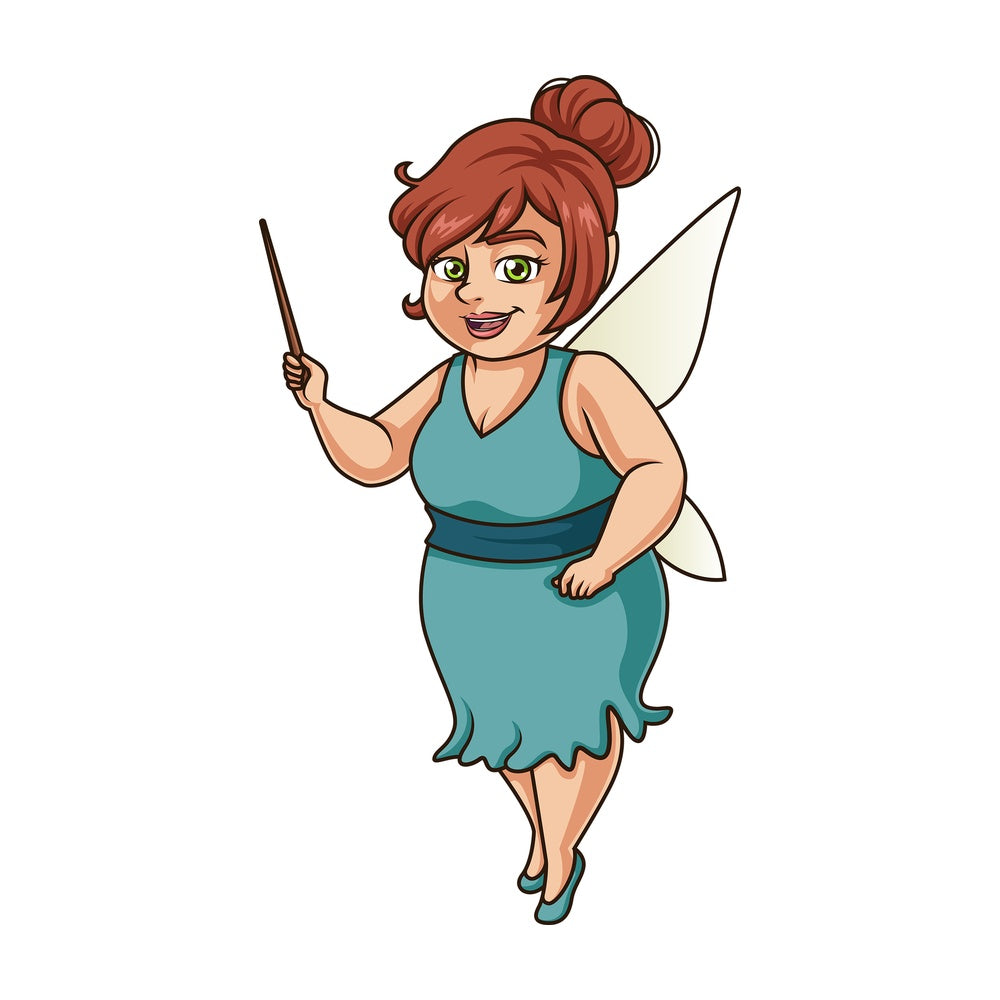 Fat fairy. PNG - JPG and vector EPS (infinitely scalable).