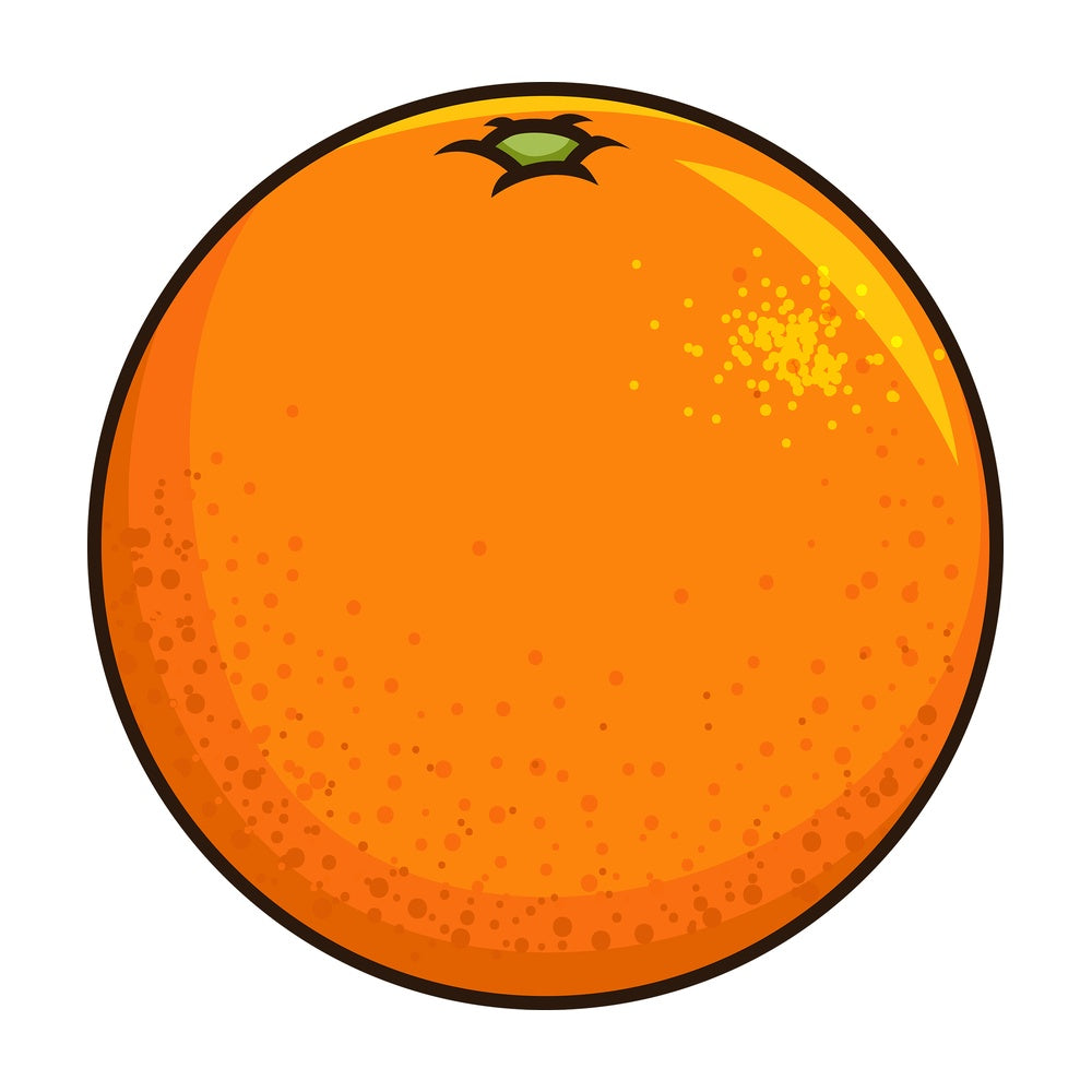 Orange fruit. PNG - JPG and vector EPS file formats (infinitely scalable). Image isolated on transparent background.