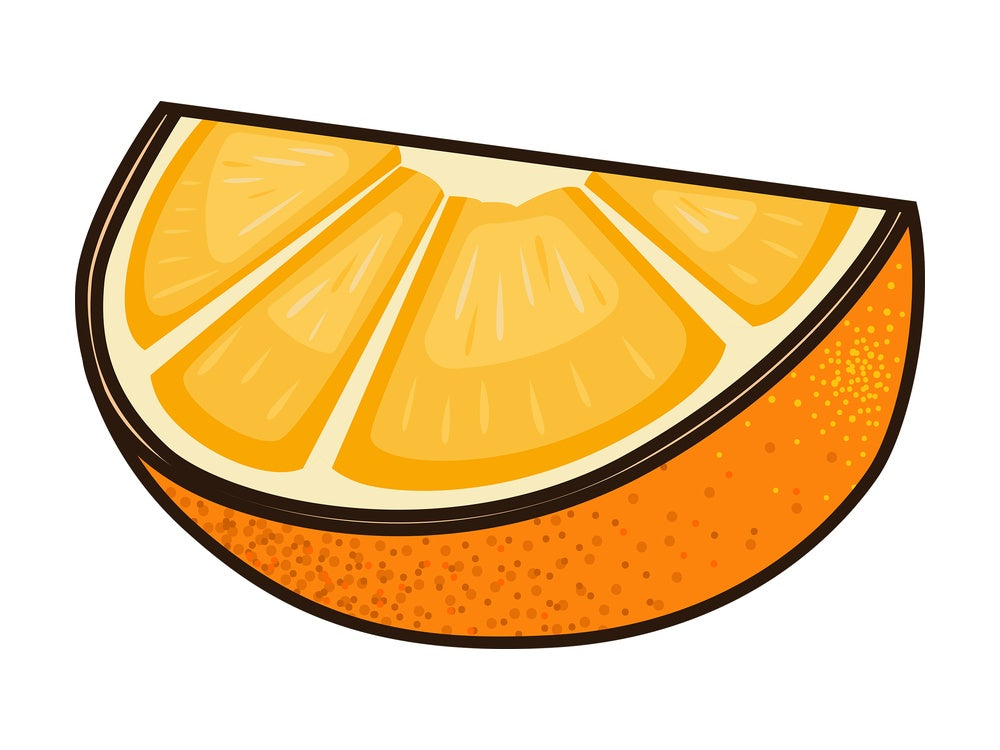Orange slice. PNG - JPG and vector EPS file formats (infinitely scalable). Image isolated on transparent background.