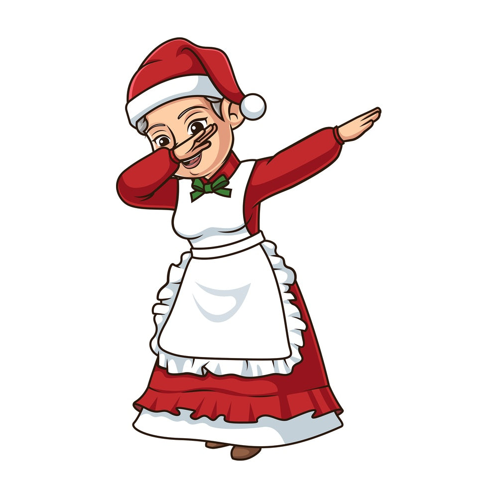 Dabbing mrs santa claus. PNG - JPG and vector EPS (infinitely scalable).