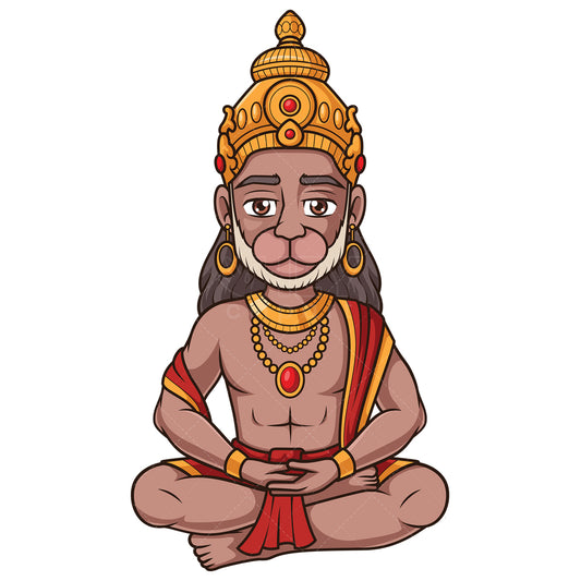 Royalty-free stock vector illustration of a god hanuman.