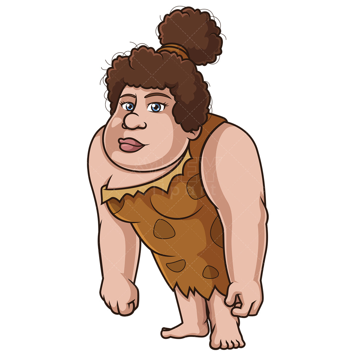 Royalty-free stock vector illustration of a large cavewoman.