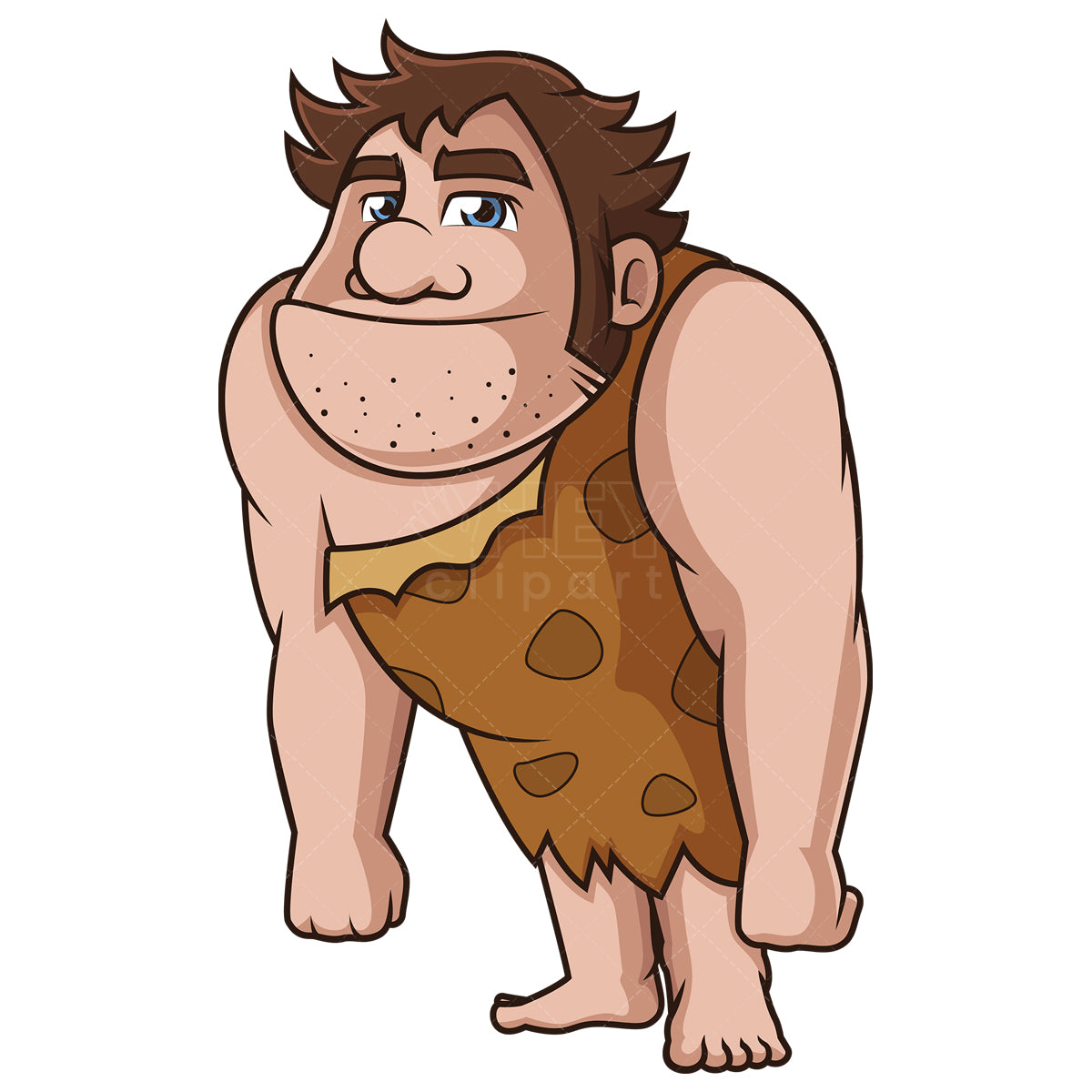 Royalty-free stock vector illustration of a primitive human.