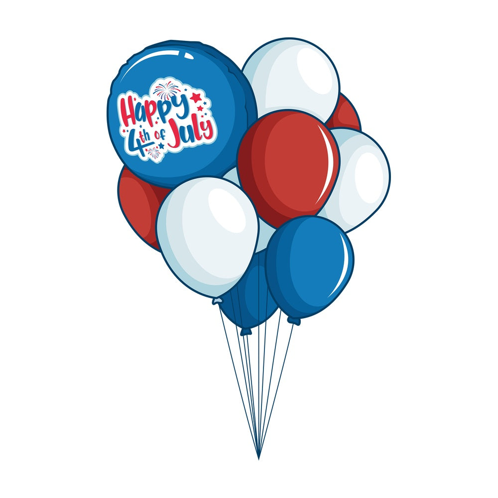 Patriotic round balloons. PNG - JPG and vector EPS file formats (infinitely scalable). Image isolated on transparent background.