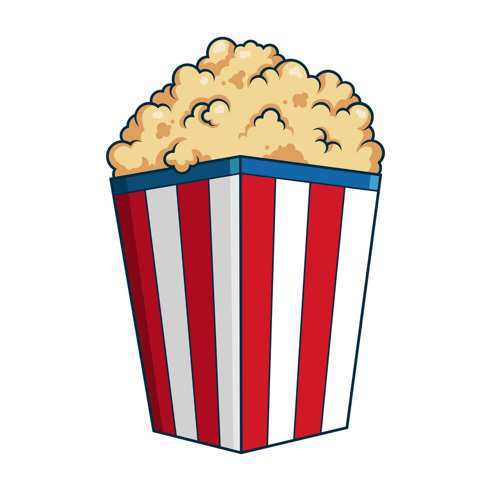 Patriotic pop corn. PNG - JPG and vector EPS file formats (infinitely scalable). Image isolated on transparent background.