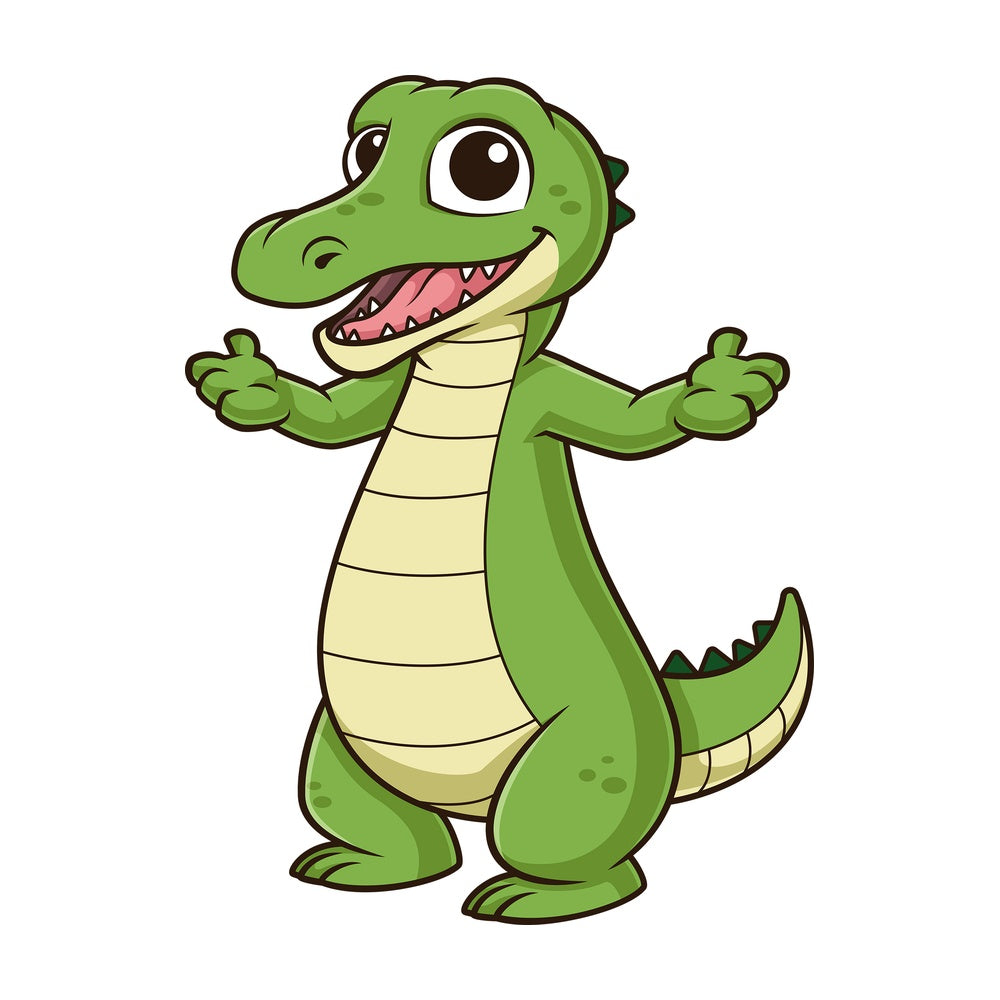 Friendly alligator. PNG - JPG and vector EPS (infinitely scalable).
