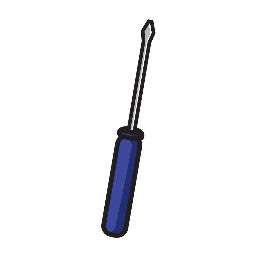 Simple screwdriver. PNG - JPG and vector EPS file formats (infinitely scalable). Image isolated on transparent background.