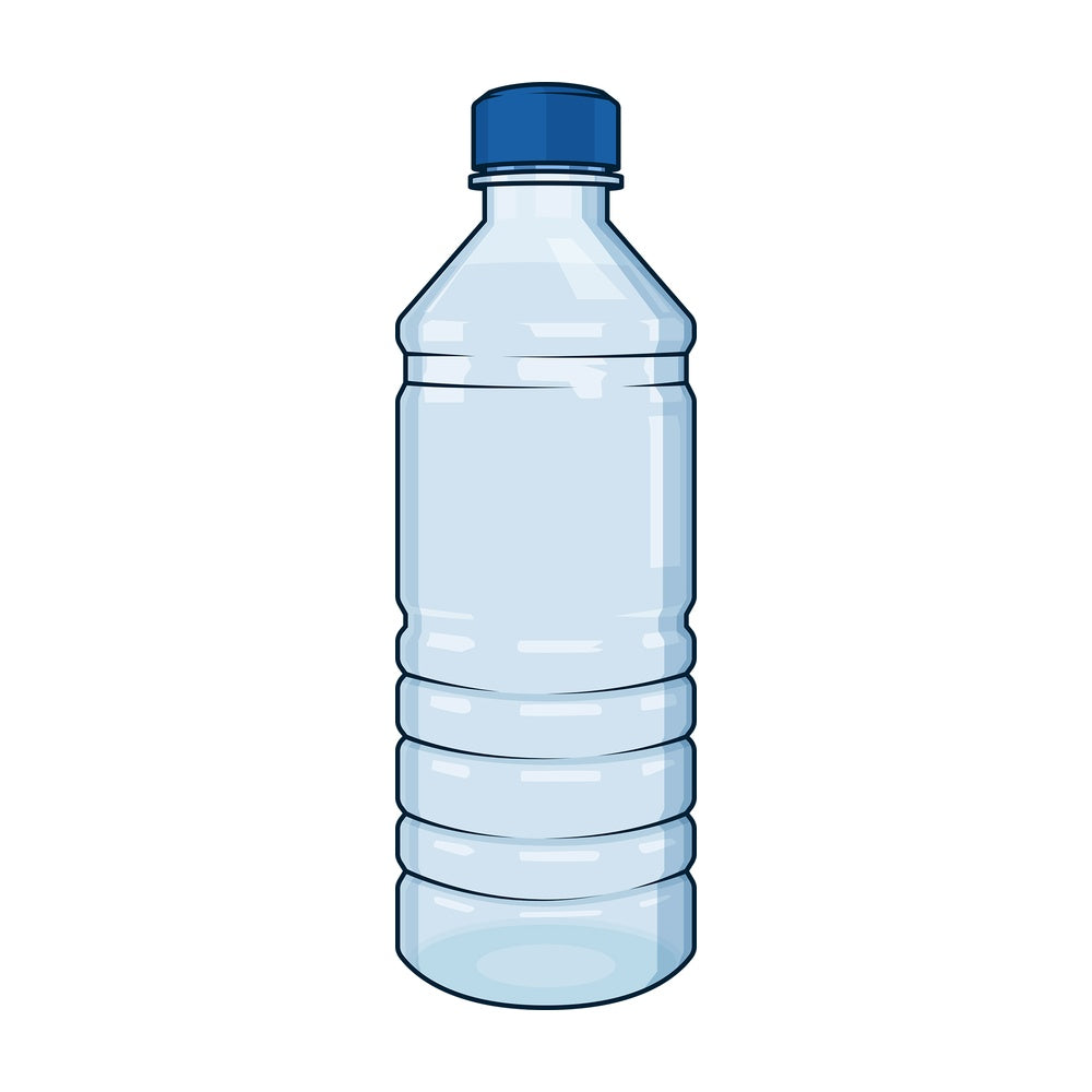 Plastic water bottle. PNG - JPG and vector EPS file formats (infinitely scalable). Image isolated on transparent background.