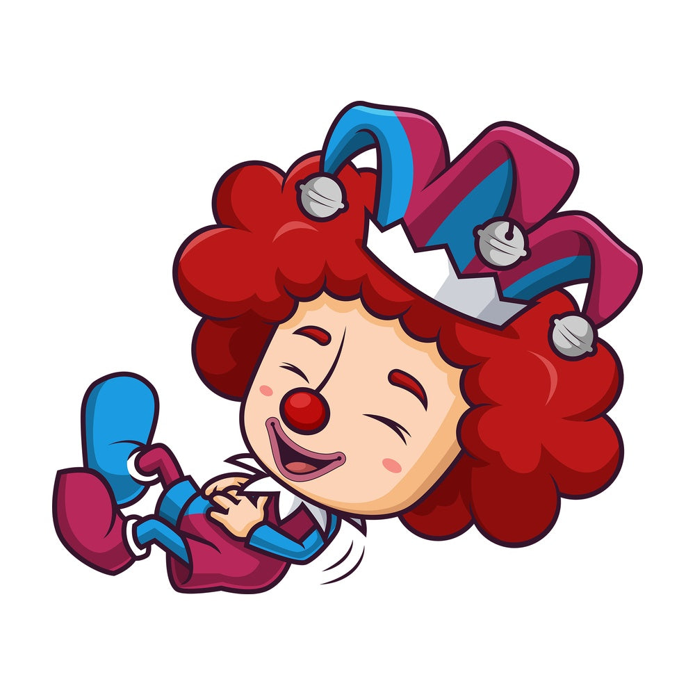 Jester laughing. PNG - JPG and vector EPS (infinitely scalable).