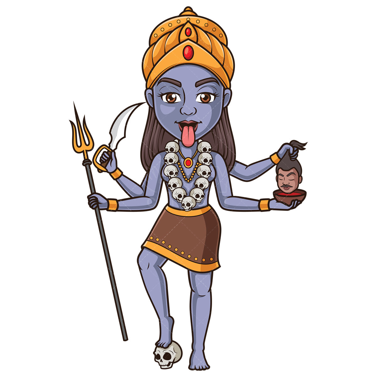Royalty-free stock vector illustration of a goddess kali.