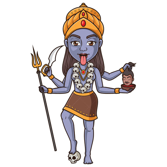 Royalty-free stock vector illustration of a goddess kali.