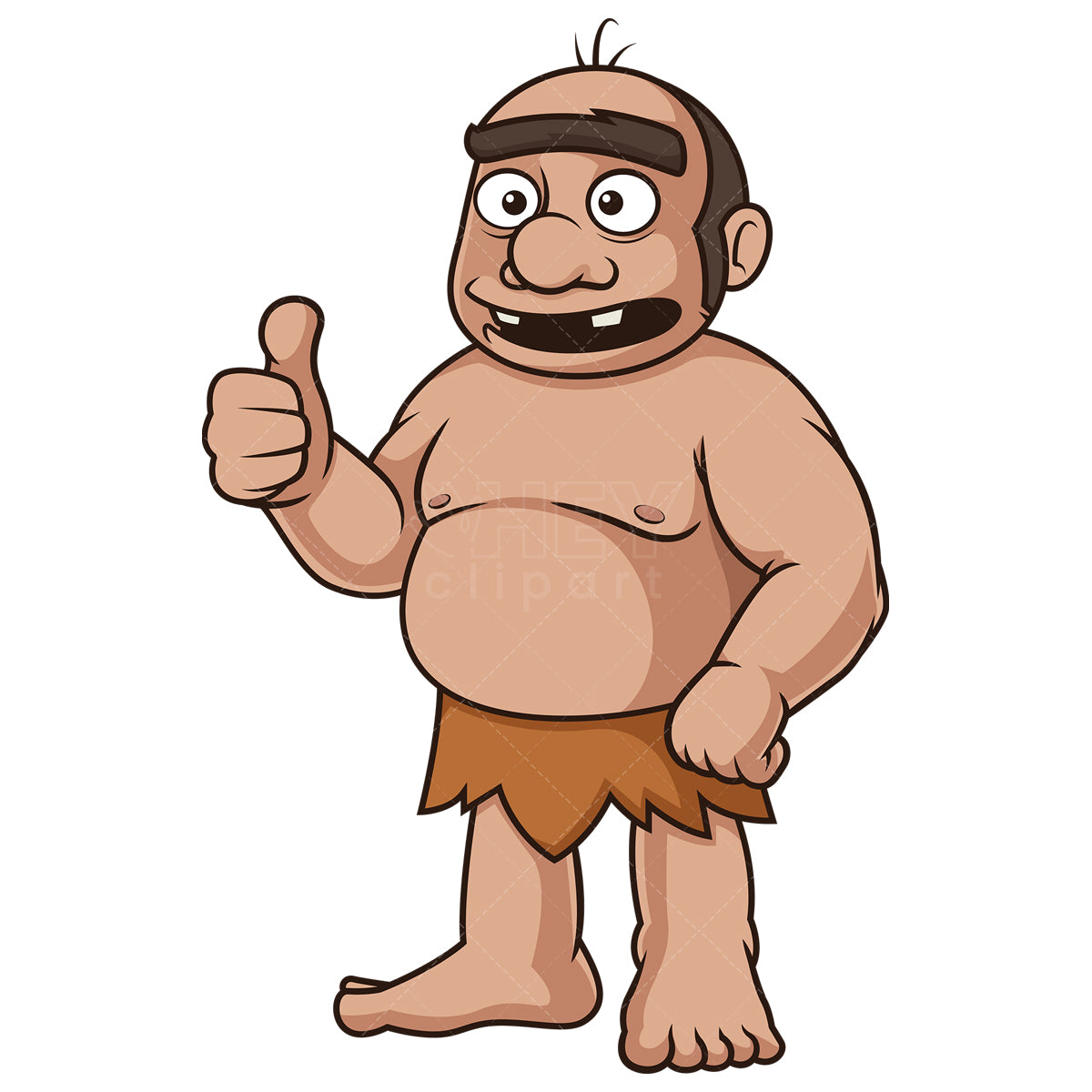 Royalty-free stock vector illustration of a goofy caveman.