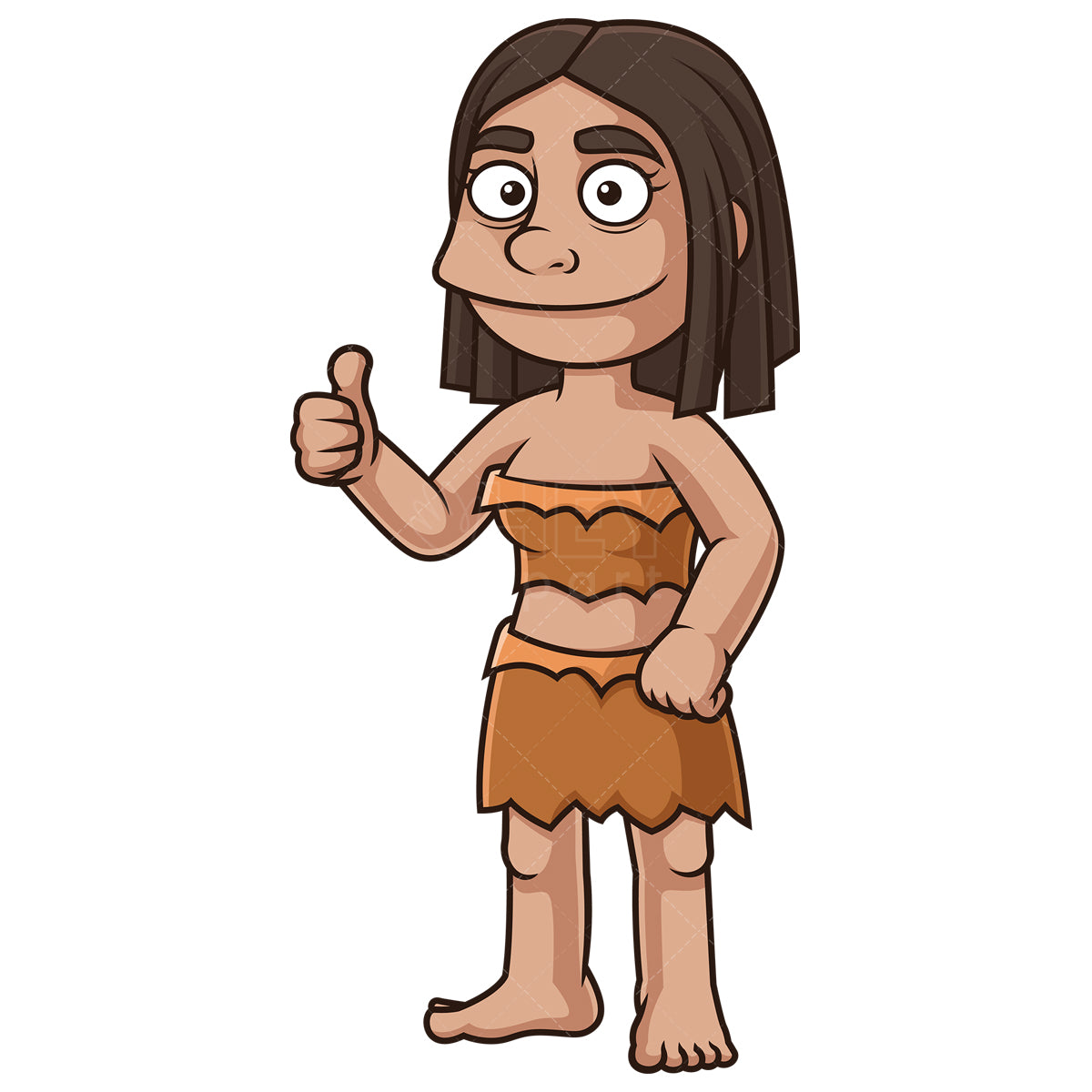 Royalty-free stock vector illustration of a goofy cavewoman.