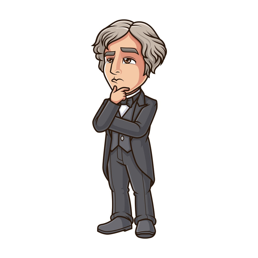 Michael faraday thinking. PNG - JPG and vector EPS (infinitely scalable).