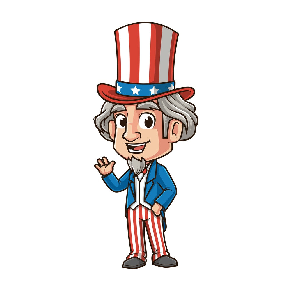 Uncle sam waving. PNG - JPG and vector EPS (infinitely scalable).