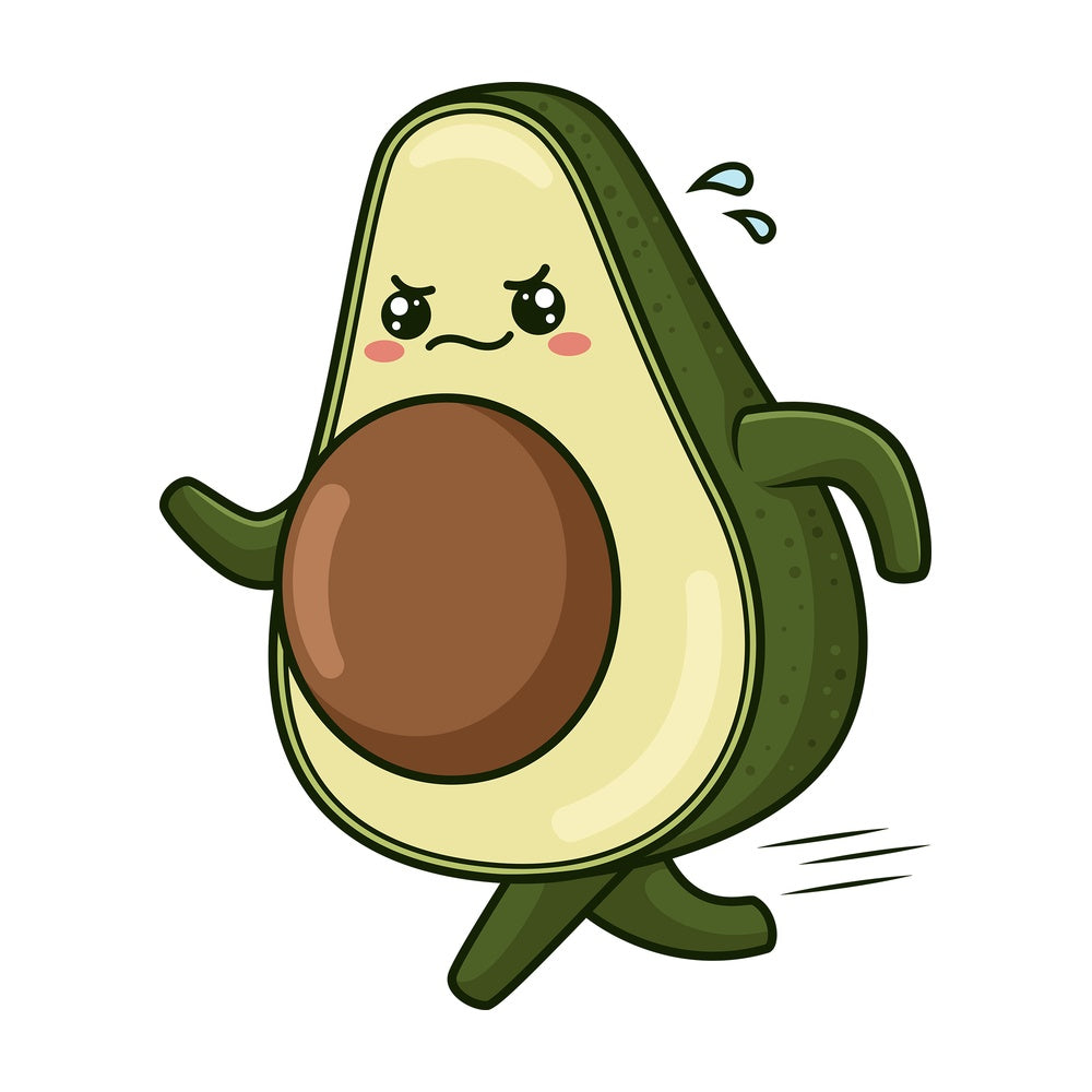 Kawaii avocado. PNG - JPG and vector EPS (infinitely scalable).