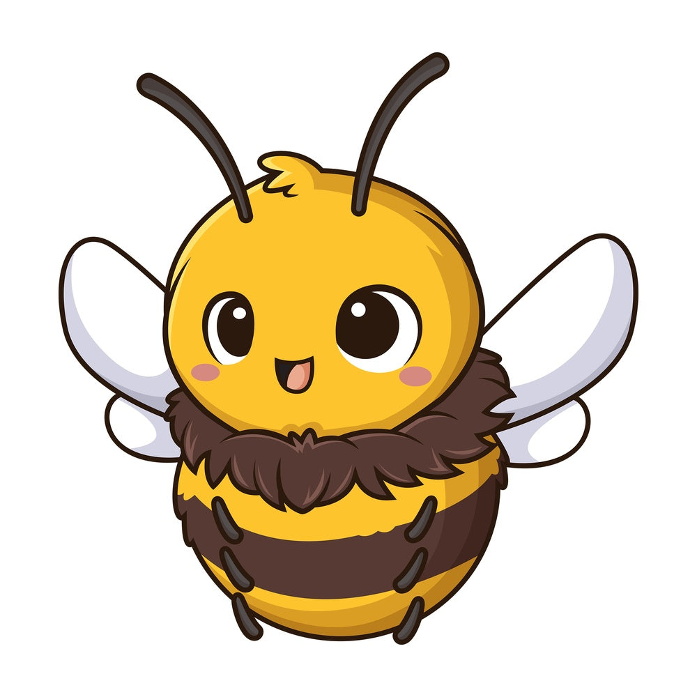 Kawaii bee. PNG - JPG and vector EPS (infinitely scalable).