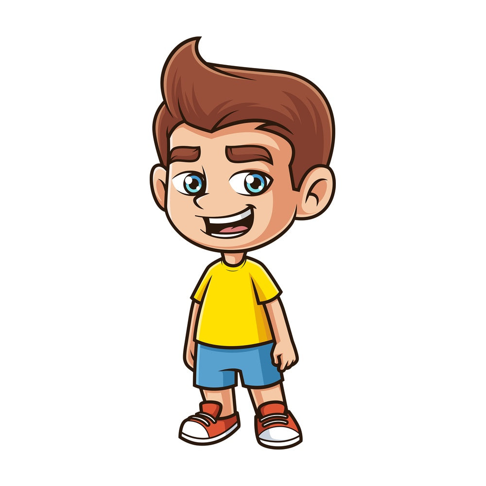 Joyful kid smiling. PNG - JPG and vector EPS (infinitely scalable).
