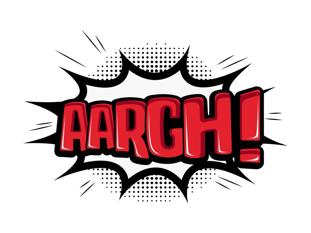 Aargh retro comic book speech bubble. PNG - JPG and vector EPS (infinitely scalable).