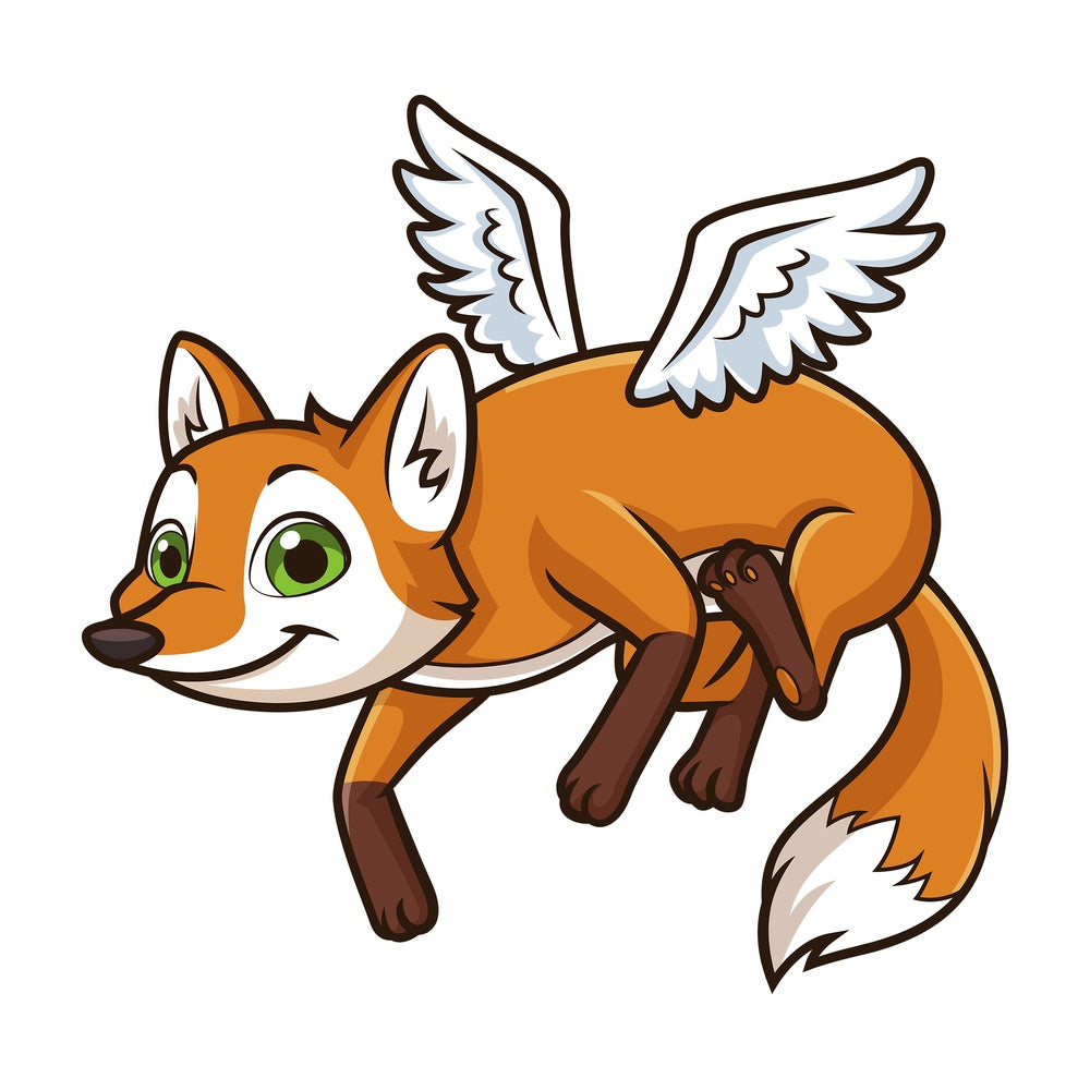 Cute flying fox. PNG - JPG and vector EPS file formats (infinitely scalable). Image isolated on transparent background.
