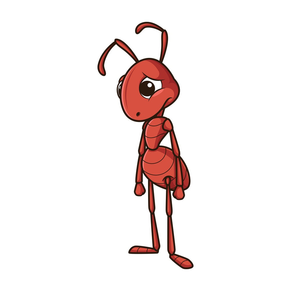 Sad ant. PNG - JPG and vector EPS (infinitely scalable).