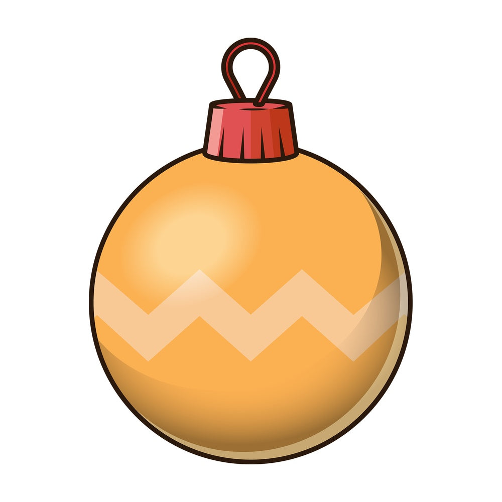 Orange christmas ball. PNG - JPG and vector EPS file formats (infinitely scalable). Image isolated on transparent background.