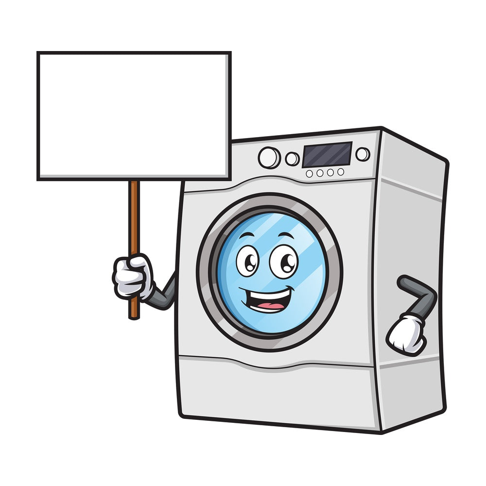 Washing machine blank sign. PNG - JPG and vector EPS file formats (infinitely scalable). Image isolated on transparent background.