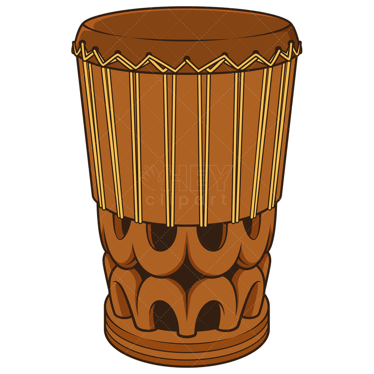 Royalty-free stock vector illustration of a hawaiian pahu drum.
