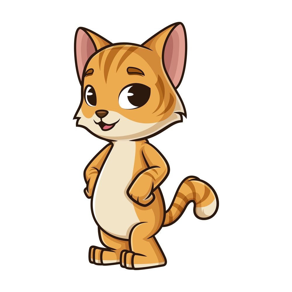 Confident cat. PNG - JPG and vector EPS (infinitely scalable).