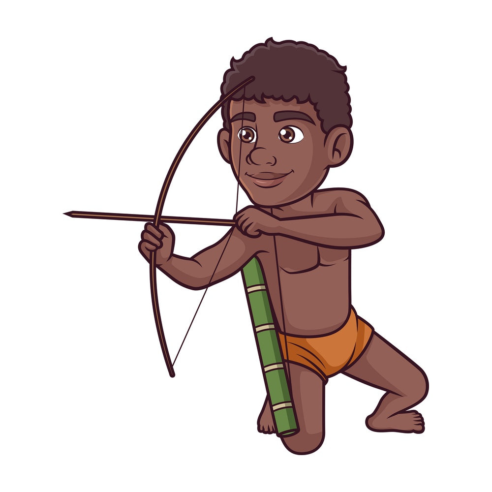 Indigenous african hunting. PNG - JPG and vector EPS (infinitely scalable).