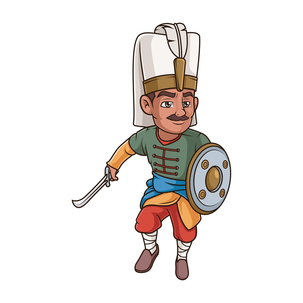 Ottoman elite warrior. PNG - JPG and vector EPS (infinitely scalable).