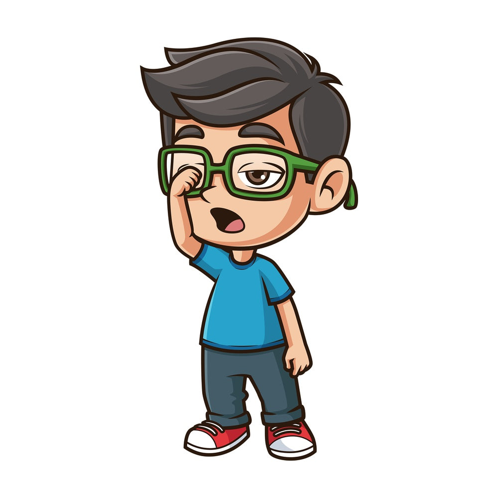 Sleepy boy yawning. PNG - JPG and vector EPS (infinitely scalable).
