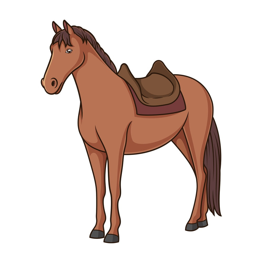 Horse widh saddle. PNG - JPG and vector EPS (infinitely scalable).