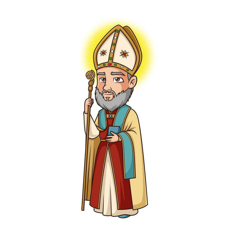 Saint augustine of hippo. PNG - JPG and vector EPS file formats (infinitely scalable). Image isolated on transparent background.