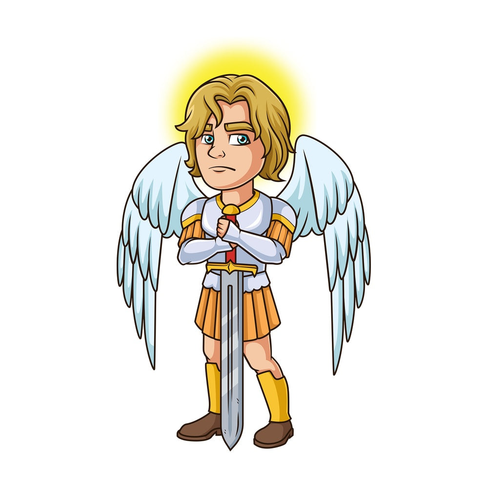 Saint michael the archangel. PNG - JPG and vector EPS file formats (infinitely scalable). Image isolated on transparent background.
