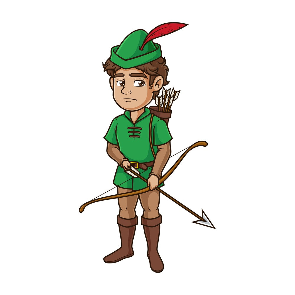 Robin hood on alert. PNG - JPG and vector EPS (infinitely scalable).