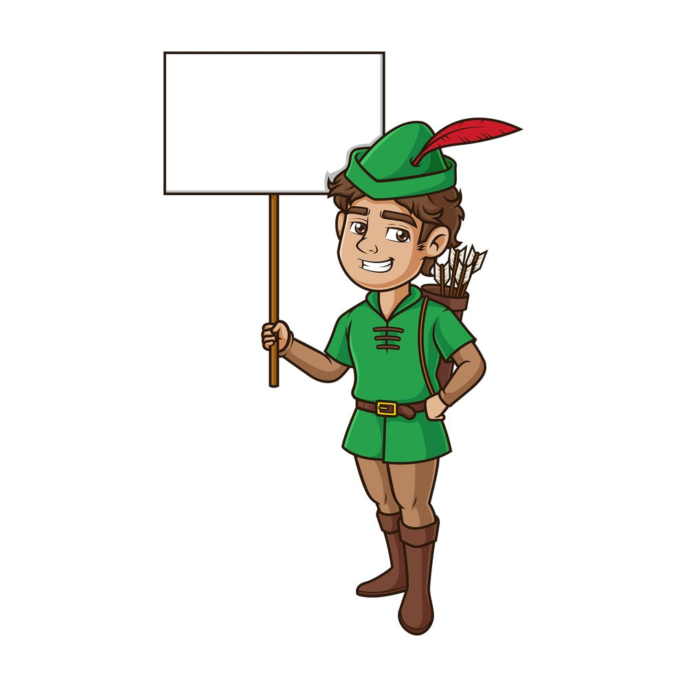Robin hood blank sign. PNG - JPG and vector EPS (infinitely scalable).