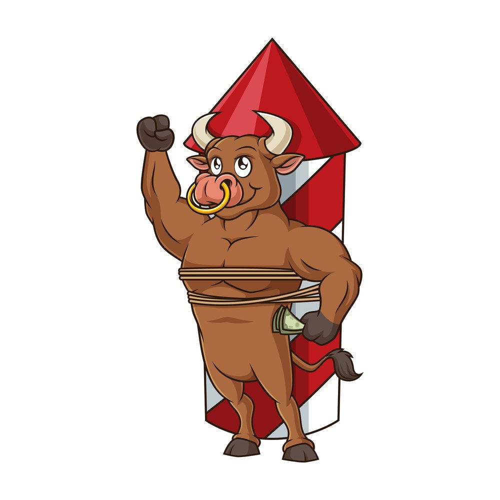 Stock market bull. PNG - JPG and vector EPS (infinitely scalable).