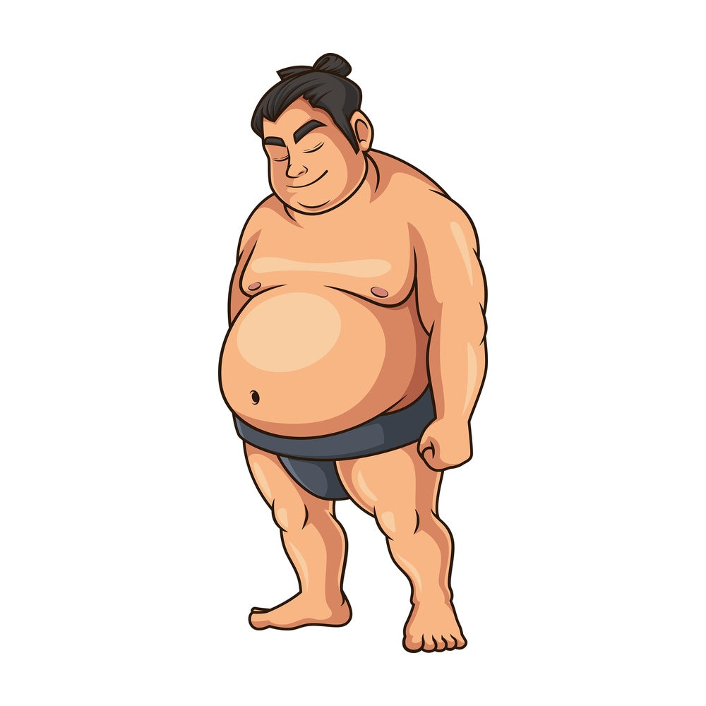 Sumo wrestler bowing. PNG - JPG and vector EPS (infinitely scalable).