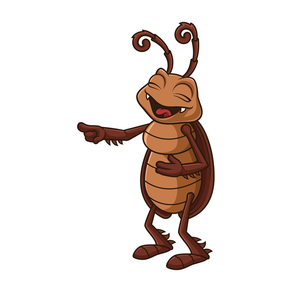 Cockroach laughing. PNG - JPG and vector EPS file formats (infinitely scalable). Image isolated on transparent background.