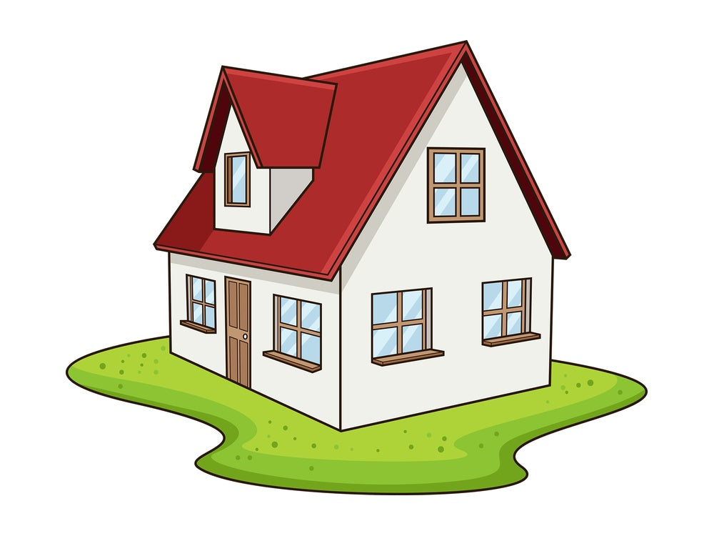 Single family house. PNG - JPG and vector EPS (infinitely scalable).