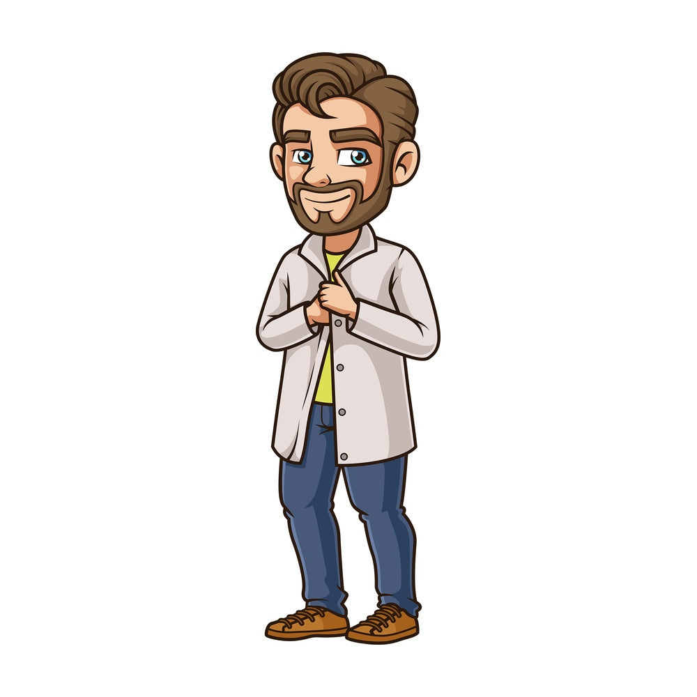 Man dressed for winter. PNG - JPG and vector EPS (infinitely scalable).