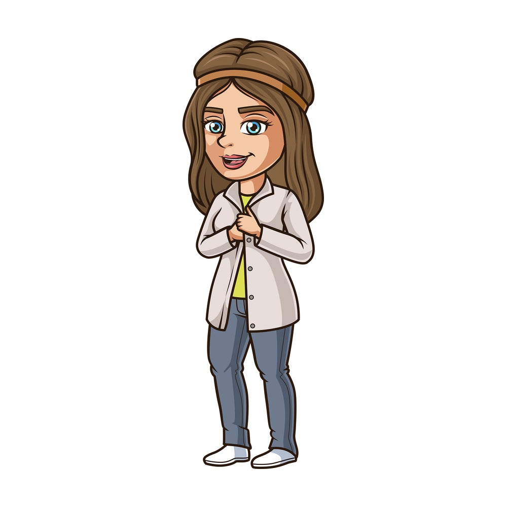 Woman wearing french coat. PNG - JPG and vector EPS (infinitely scalable).
