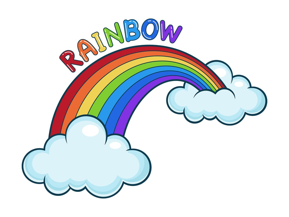 Weather emoji rainbow. PNG - JPG and vector EPS file formats (infinitely scalable). Image isolated on transparent background.