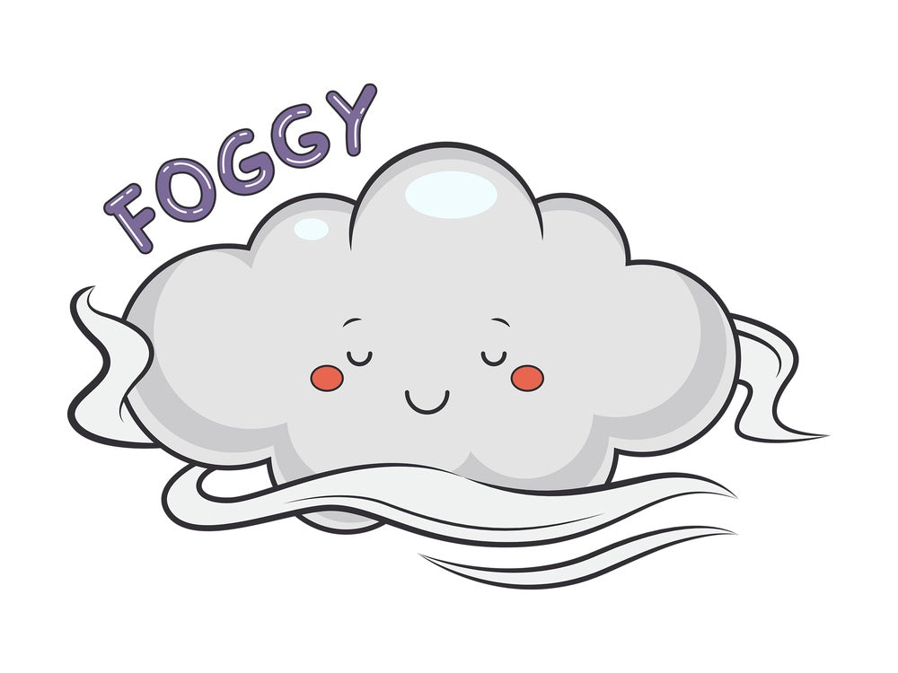 Weather emoji foggy. PNG - JPG and vector EPS file formats (infinitely scalable). Image isolated on transparent background.