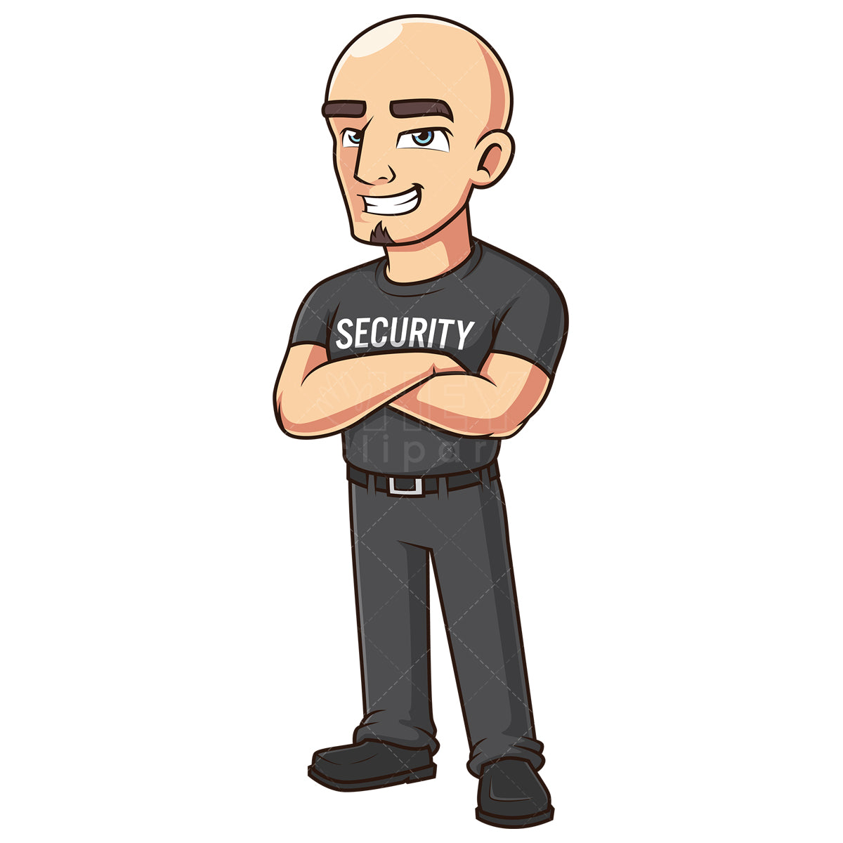 Royalty-free stock vector illustration of a security guard without uniform.