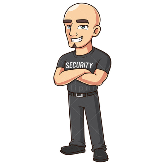 Royalty-free stock vector illustration of a security guard without uniform.